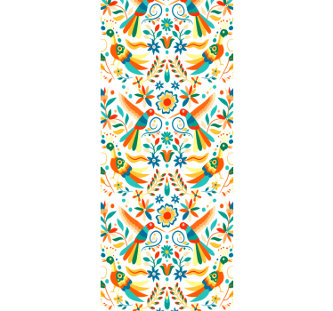 Papel floral Animales de flores mexicanas - TenVinilo