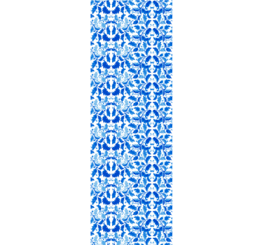 Papel pared ornamental de flores azules - TenVinilo