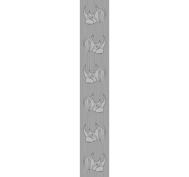 Papel pared animales rinocerontes fondo gris - TenVinilo