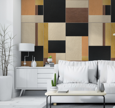 Papel pintado geométrico texturizado - TenVinilo
