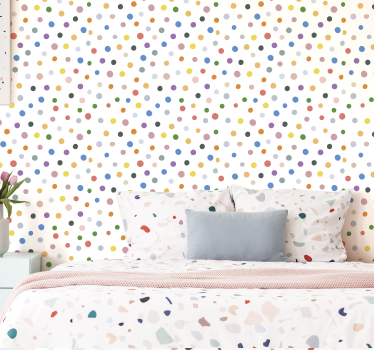 Papel pintado círculos multicolores - TenVinilo