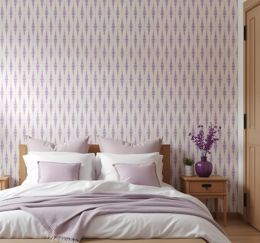 Papel pintado geométrico ikat rabaul morado - TenVinilo