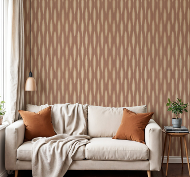 Papel pintado geométrico mousse de moca ikat kasuri - TenVinilo