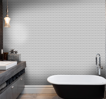 Papeles Mural baño mosaico gris - TenVinilo