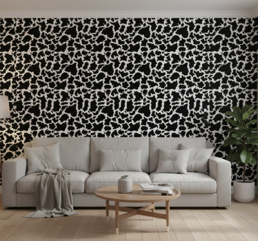 Papel tapiz animales diseño de piel de vaca - TenVinilo