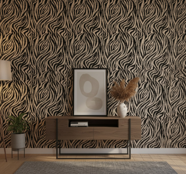 Papel tapiz animales diseño de rayas de cebra - TenVinilo