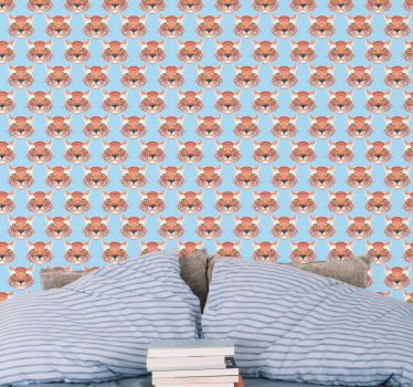 Papel tapiz gatos lindas caras de tigre - TenVinilo