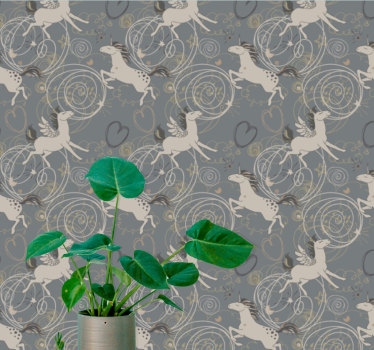 Papel tapiz animales unicornios encantados - TenVinilo